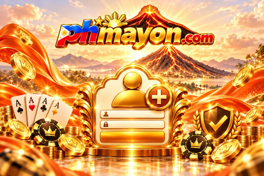 Black and gold phmayon illustration for account registration
